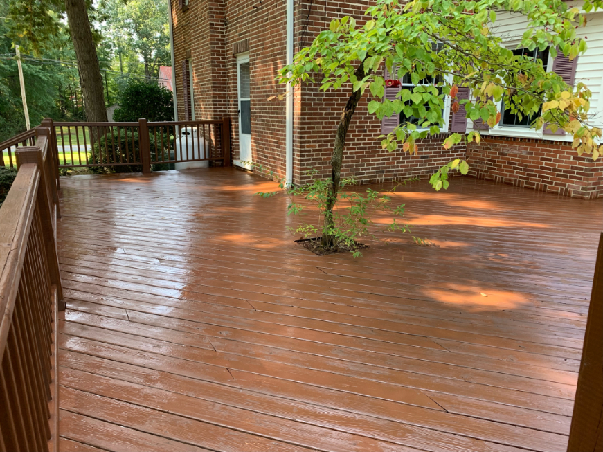 Deck staining